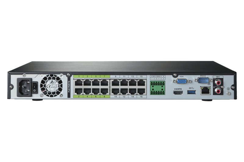 Lorex 4K (16 Camera Capable) 4TB Wired NVR System with Nocturnal 4 Smart IP Dome Cameras Featuring Motorized Varifocal Lens, Listen-In Audio and 30FPS Recording - Lorex Technology Inc.