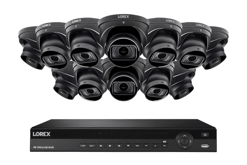 Lorex 4K (16 Camera Capable) 4TB Wired NVR System with Nocturnal 4 Smart IP Dome Cameras Featuring Motorized Varifocal Lens, Listen-In Audio and 30FPS Recording - Lorex Technology Inc.
