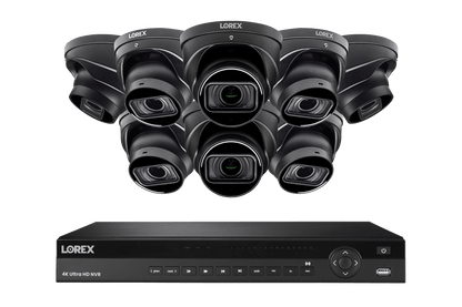 Lorex 4K (16 Camera Capable) 4TB Wired NVR System with Nocturnal 4 Smart IP Dome Cameras Featuring Motorized Varifocal Lens, Listen-In Audio and 30FPS Recording - Lorex Technology Inc.