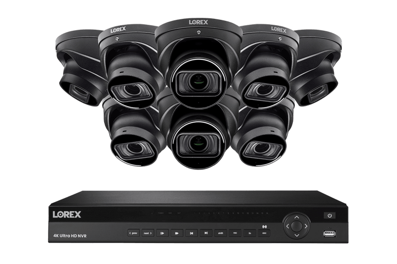 Lorex 4K (16 Camera Capable) 4TB Wired NVR System with Nocturnal 4 Smart IP Dome Cameras Featuring Motorized Varifocal Lens, Listen-In Audio and 30FPS Recording - Lorex Technology Inc.
