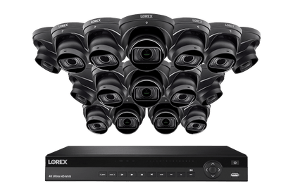 Lorex 4K (16 Camera Capable) 4TB Wired NVR System with Nocturnal 4 Smart IP Dome Cameras Featuring Motorized Varifocal Lens, Listen-In Audio and 30FPS Recording - Lorex Technology Inc.