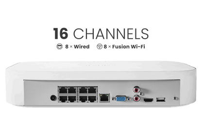 Lorex 4K 16-Camera Capable (8 Wired + 8 Fusion Wi-Fi) 2TB NVR System with 6 Bullet Cameras - Lorex Technology Inc.