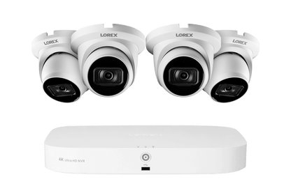 Lorex 4K 16-Camera Capable (8 Wired + 8 Fusion Wi-Fi) 2TB Wired NVR System with IP Dome Cameras featuring Listen-In Audio - Lorex Technology Inc.