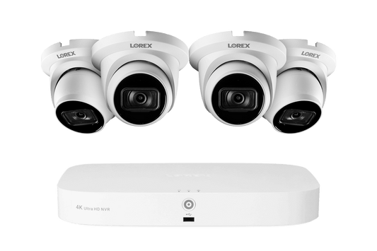 Lorex 4K 16-Camera Capable (8 Wired + 8 Fusion Wi-Fi) 2TB Wired NVR System with IP Dome Cameras featuring Listen-In Audio - Lorex Technology Inc.
