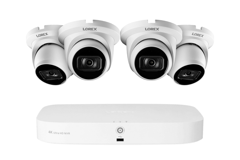 Lorex 4K 16-Camera Capable (8 Wired + 8 Fusion Wi-Fi) 2TB Wired NVR System with IP Dome Cameras featuring Listen-In Audio - Lorex Technology Inc.
