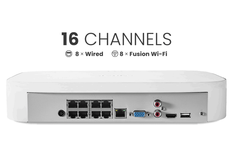 Lorex 4K 16 Camera Capable (8 Wired and 8 Fusion Wi-Fi) 2TB Wired NVR System with 3 IP Bullet Cameras - Amazon - Lorex Technology Inc.