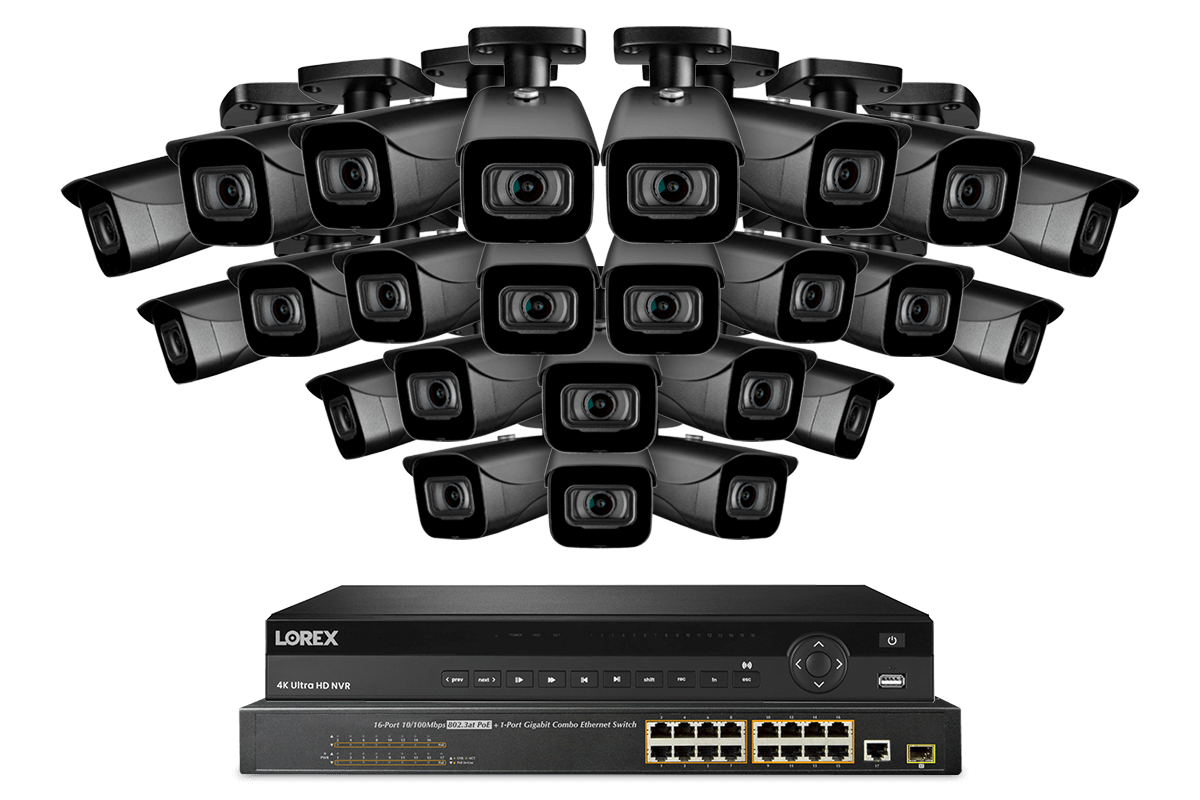 Lorex 4K (32 Camera Capable) 8TB Wired NVR System with IP Bullet Cameras - Lorex Technology Inc.