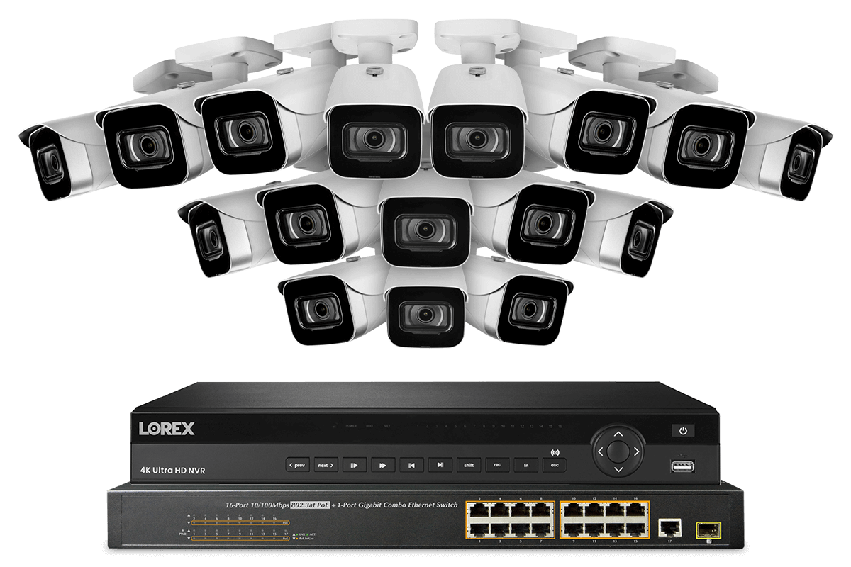 Lorex 4K (32 Camera Capable) 8TB Wired NVR System with IP Bullet Cameras - Lorex Technology Inc.