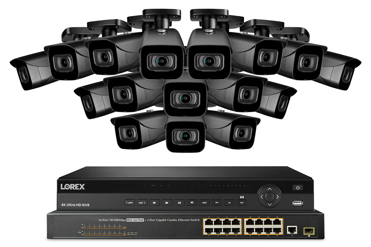 Lorex 4K (32 Camera Capable) 8TB Wired NVR System with IP Bullet Cameras - Lorex Technology Inc.