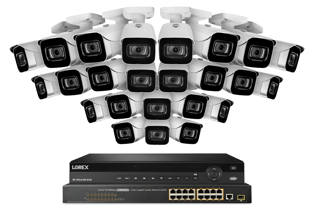 Lorex 4K (32 Camera Capable) 8TB Wired NVR System with IP Bullet Cameras - Lorex Technology Inc.