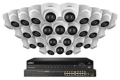 Lorex 4K (32 Camera Capable) 8TB Wired NVR System with IP Dome Cameras Featuring Listen-In Audio - Lorex Technology Inc.