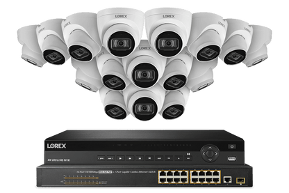 Lorex 4K (32 Camera Capable) 8TB Wired NVR System with IP Dome Cameras Featuring Listen-In Audio - Lorex Technology Inc.