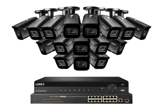 Lorex 4K (32 Camera Capable) 8TB Wired NVR System with Nocturnal 3 Smart IP Bullet Cameras Featuring Listen-In Audio and 30FPS Recording - Lorex Technology Inc.