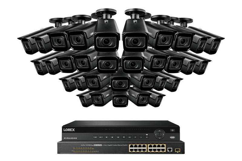 Lorex 4K (32 Camera Capable) 8TB Wired NVR System with Nocturnal 3 Smart IP Bullet Cameras Featuring Motorized Varifocal Lens and 30FPS Recording - Lorex Technology Inc.
