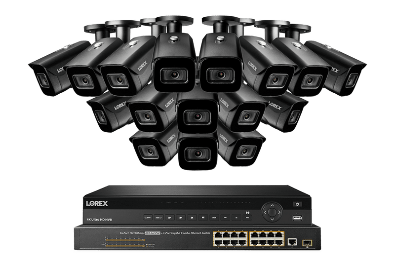 Lorex 4K (32 Camera Capable) 8TB Wired NVR System with Nocturnal 3 Smart IP Bullet Cameras Featuring Motorized Varifocal Lens and 30FPS Recording - Lorex Technology Inc.