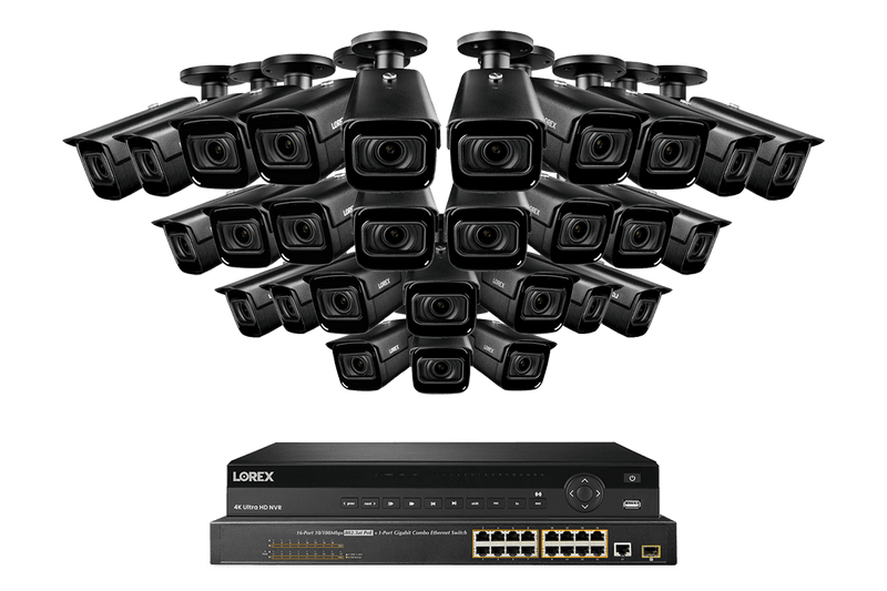 Lorex 4K (32 Camera Capable) 8TB Wired NVR System with Nocturnal 3 Smart IP Bullet Cameras Featuring Motorized Varifocal Lens and 30FPS Recording - Lorex Technology Inc.