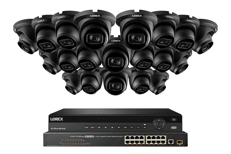 Lorex 4K (32 Camera Capable) 8TB Wired NVR System with Nocturnal 3 Smart IP Dome Cameras Featuring Listen-In Audio and 30FPS Recording - Lorex Technology Inc.