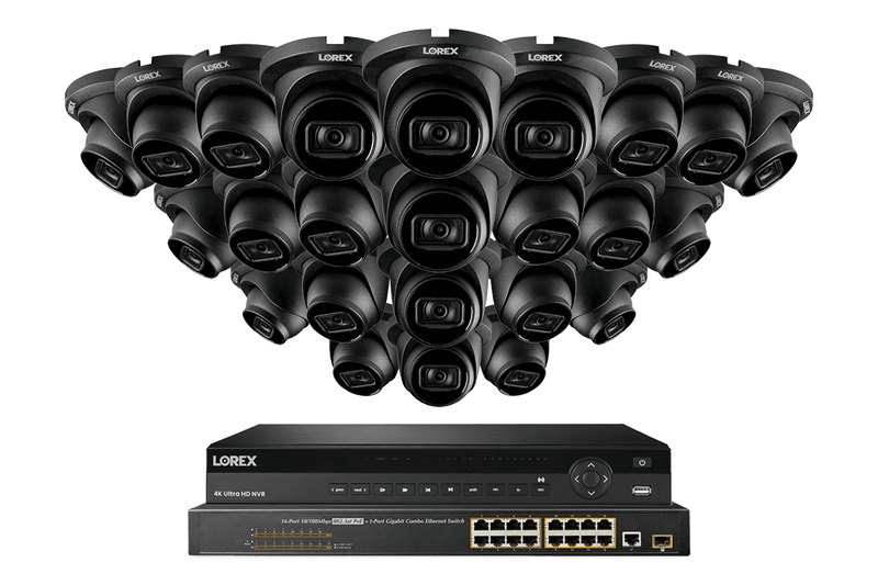 Lorex 4K (32 Camera Capable) 8TB Wired NVR System with Nocturnal 3 Smart IP Dome Cameras Featuring Listen-In Audio and 30FPS Recording - Lorex Technology Inc.