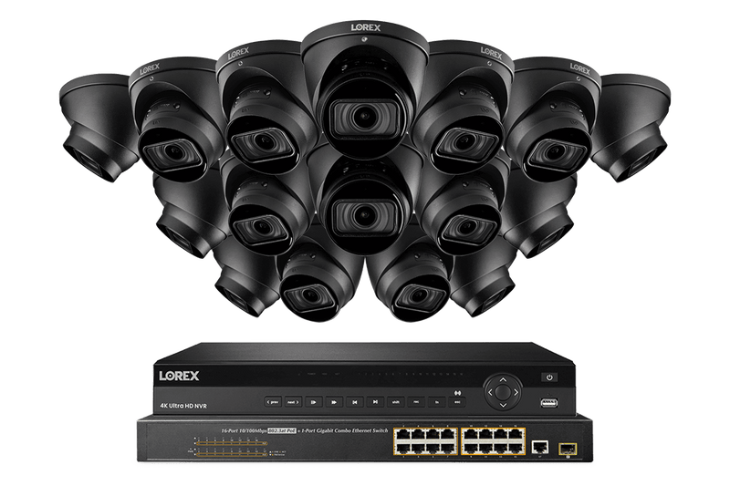 Lorex 4K (32 Camera Capable) 8TB Wired NVR System with Nocturnal 3 Smart IP Dome Cameras Featuring Motorized Varifocal Lens and 30FPS Recording - Lorex Technology Inc.