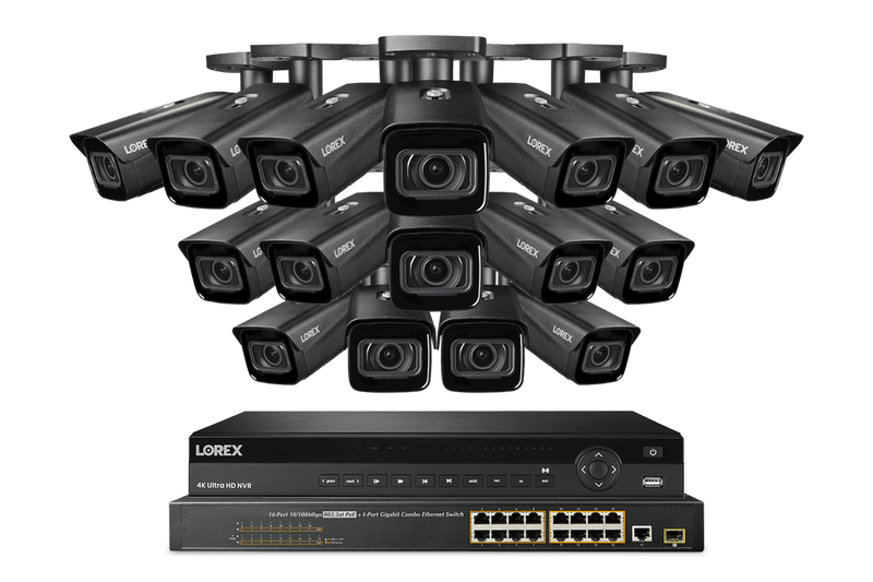 Lorex 4K (32 Camera Capable) 8TB Wired NVR System with Nocturnal 4 Smart IP Bullet Cameras Featuring Motorized Varifocal Lens, Vandal Resistant and 30FPS Recording - Lorex Technology Inc.