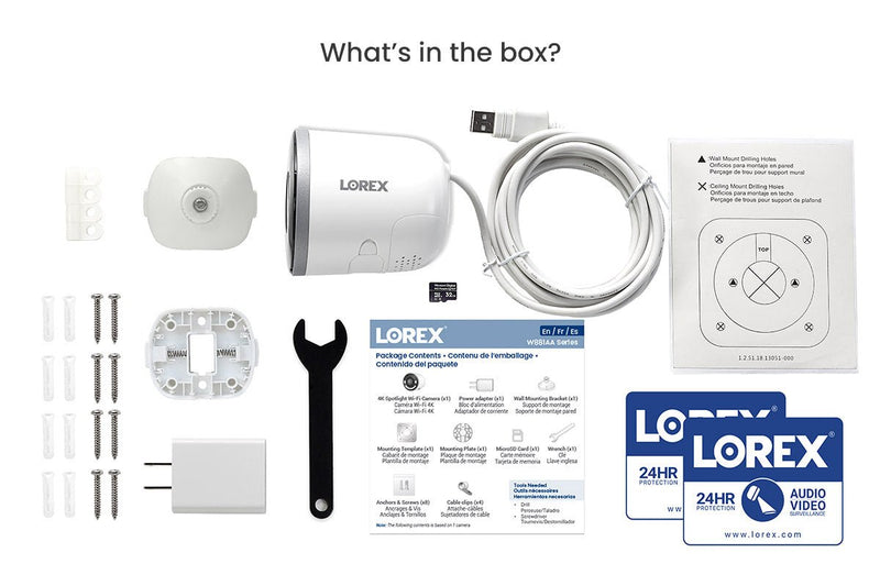 Lorex 4K Spotlight Indoor/Outdoor Wi-Fi 6 Security Camera with Smart Security Lighting - Lorex Technology Inc.