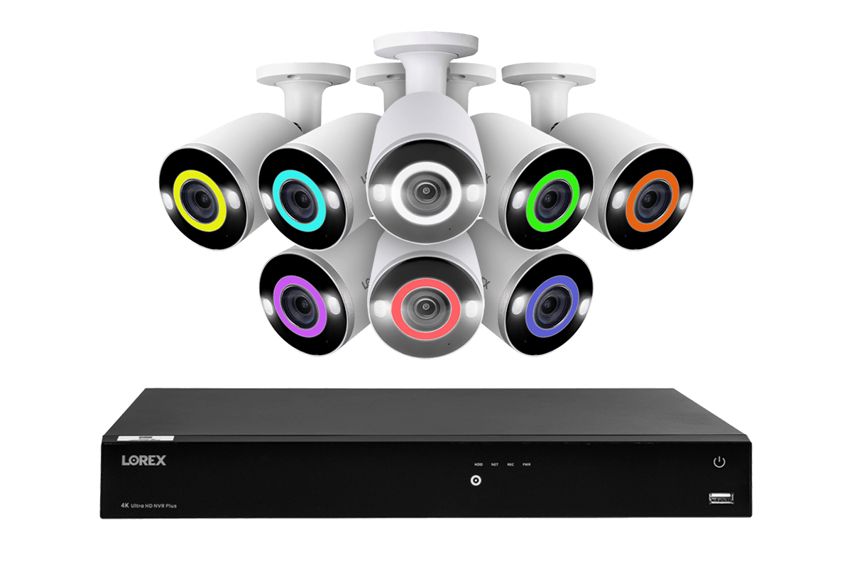 Lorex Fusion 4K (16 Camera Capable) 3TB Wired NVR System with Bullet Camera Featuring Smart Security Lighting and 2-Way Audio - Lorex Technology Inc.