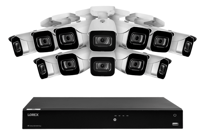 Lorex Fusion 4K (16 Camera Capable) 3TB Wired NVR System with IP Bullet Cameras - Lorex Technology Inc.