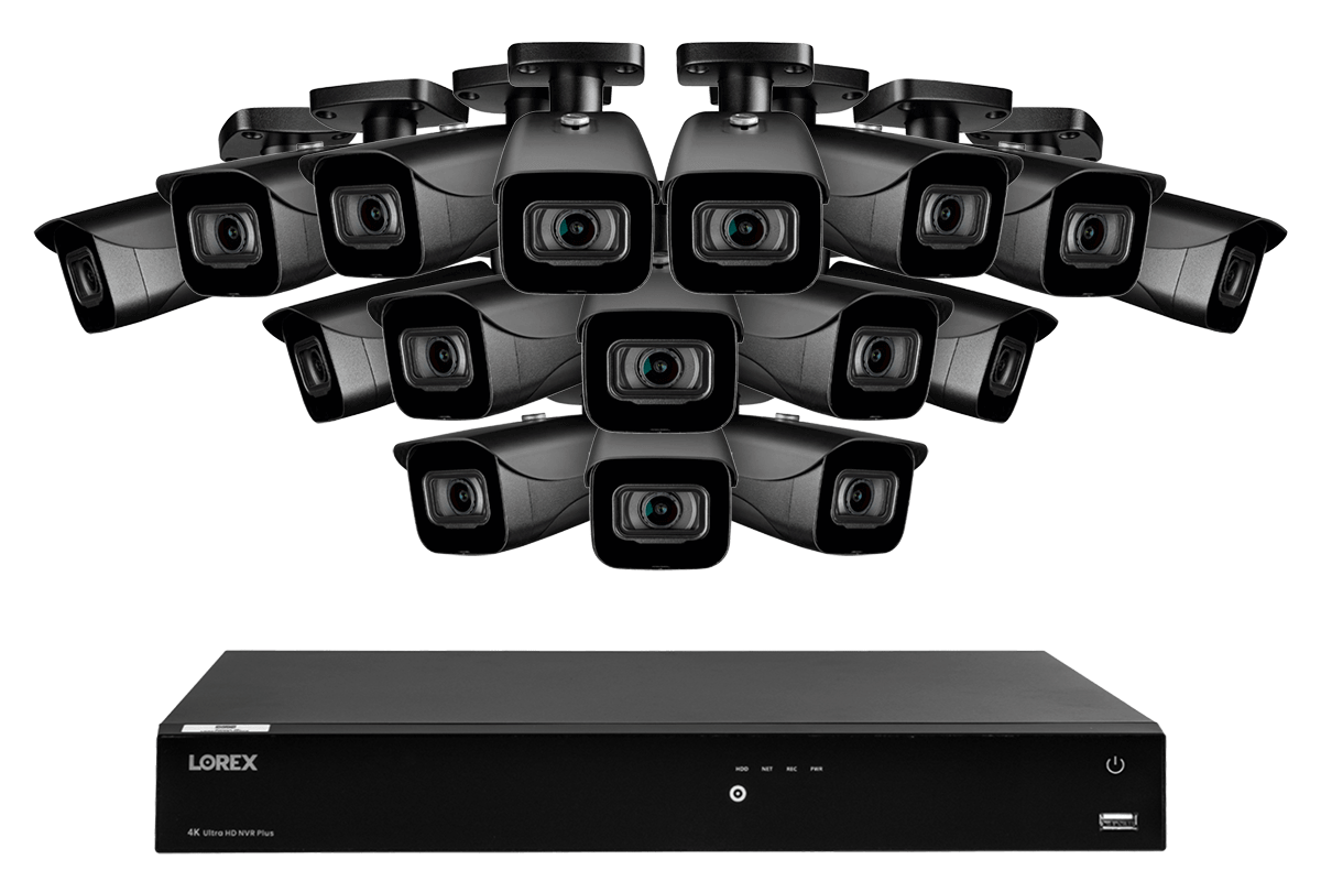Lorex Fusion 4K (16 Camera Capable) 3TB Wired NVR System with IP Bullet Cameras - Lorex Technology Inc.