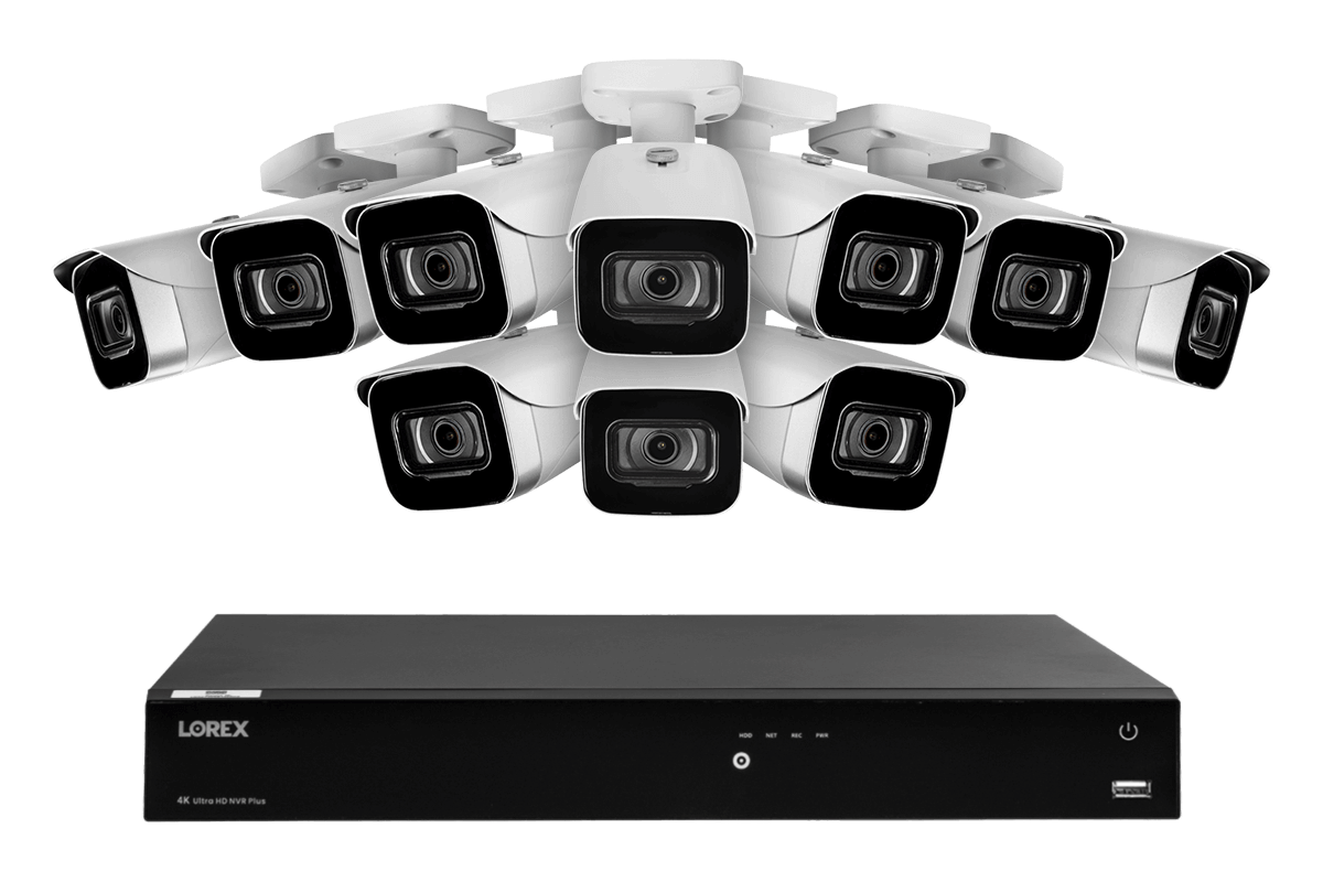 Lorex Fusion 4K (16 Camera Capable) 3TB Wired NVR System with IP Bullet Cameras - Lorex Technology Inc.