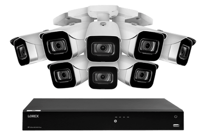 Lorex Fusion 4K (16 Camera Capable) 4TB Wired NVR System with Eight IP Bullet Cameras - Lorex Technology Inc.