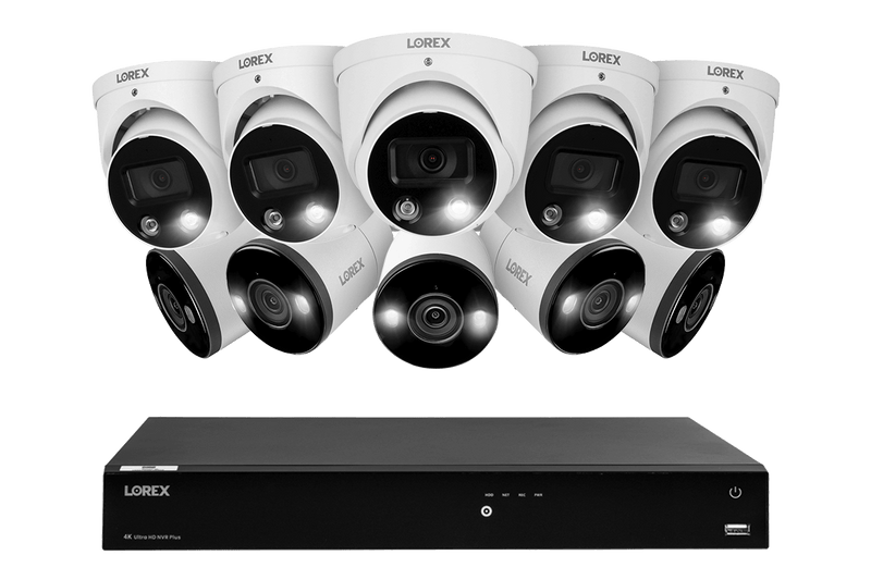 Lorex Fusion 4K 16-Channel 3TB Wired NVR System with Dome and Bullet Smart Deterrence Cameras - Lorex Technology Inc.