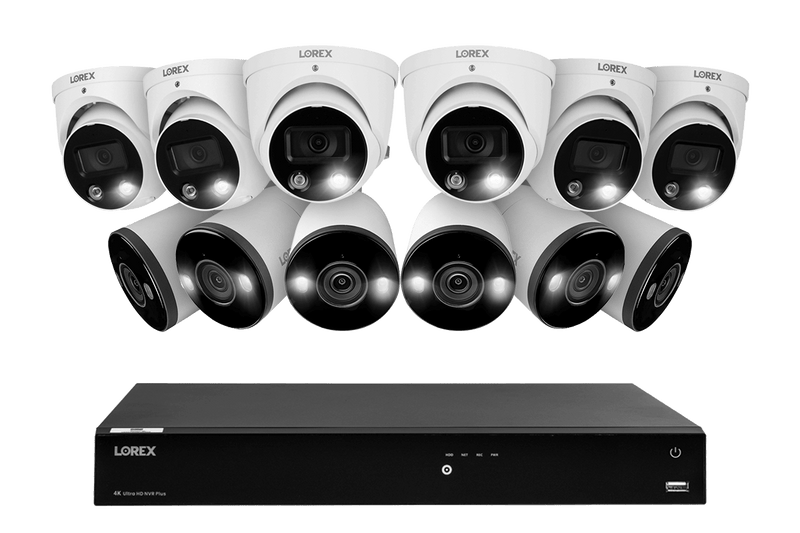 Lorex Fusion 4K 16-Channel 3TB Wired NVR System with Dome and Bullet Smart Deterrence Cameras - Lorex Technology Inc.