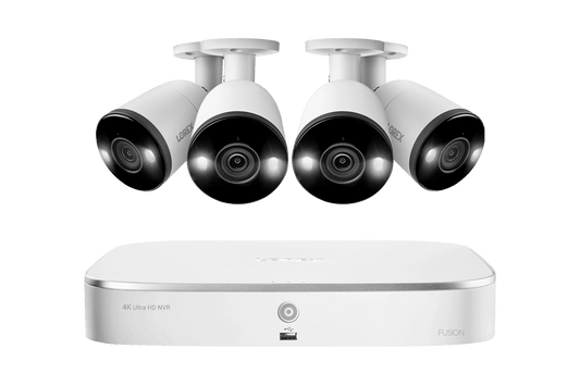 Lorex Fusion 4K 16-Channel (8 Wired + 8 Wi-Fi) 2TB NVR System with Bullet Cameras Featuring Smart Deterrence and 2-Way Talk - Amazon - Lorex Technology Inc.