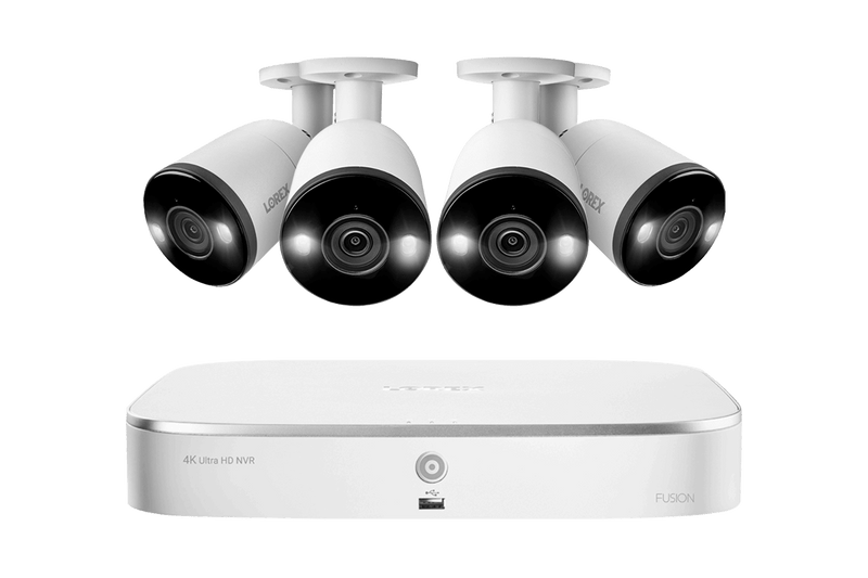 Lorex Fusion 4K 16-Channel (8 Wired + 8 Wi-Fi) 2TB NVR System with Bullet Cameras Featuring Smart Deterrence and 2-Way Talk - Amazon - Lorex Technology Inc.
