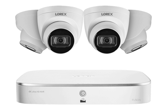 Lorex Fusion 4K 16-Channel (8 Wired + 8 Wi-Fi) 2TB NVR System with Dome Cameras featuring Listen-In Audio - Amazon - Lorex Technology Inc.