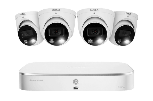 Lorex Fusion 4K 16-Channel (8 Wired + 8 Wi-Fi) 2TB NVR System with Dome Cameras Featuring Smart Deterrence and 2-Way Talk - Amazon - Lorex Technology Inc.