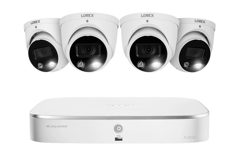 Lorex Fusion 4K 16-Channel (8 Wired + 8 Wi-Fi) 2TB NVR System with Dome Cameras Featuring Smart Deterrence and 2-Way Talk - Amazon - Lorex Technology Inc.