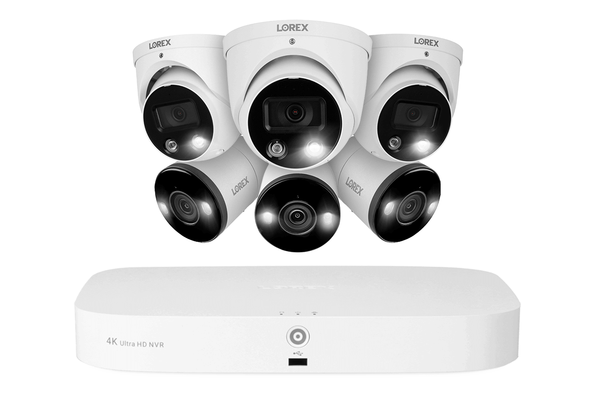 Lorex Fusion 4K 8-Channel 2TB Wired NVR System with Dome and Bullet Smart Deterrence Cameras - Lorex Technology Inc.