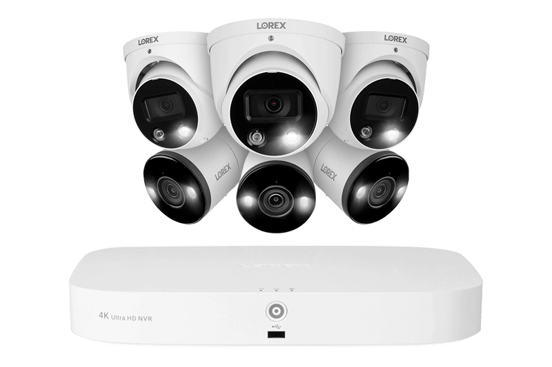 Lorex Fusion 4K 8-Channel 2TB Wired NVR System with Dome and Bullet Smart Deterrence Cameras - Lorex Technology Inc.