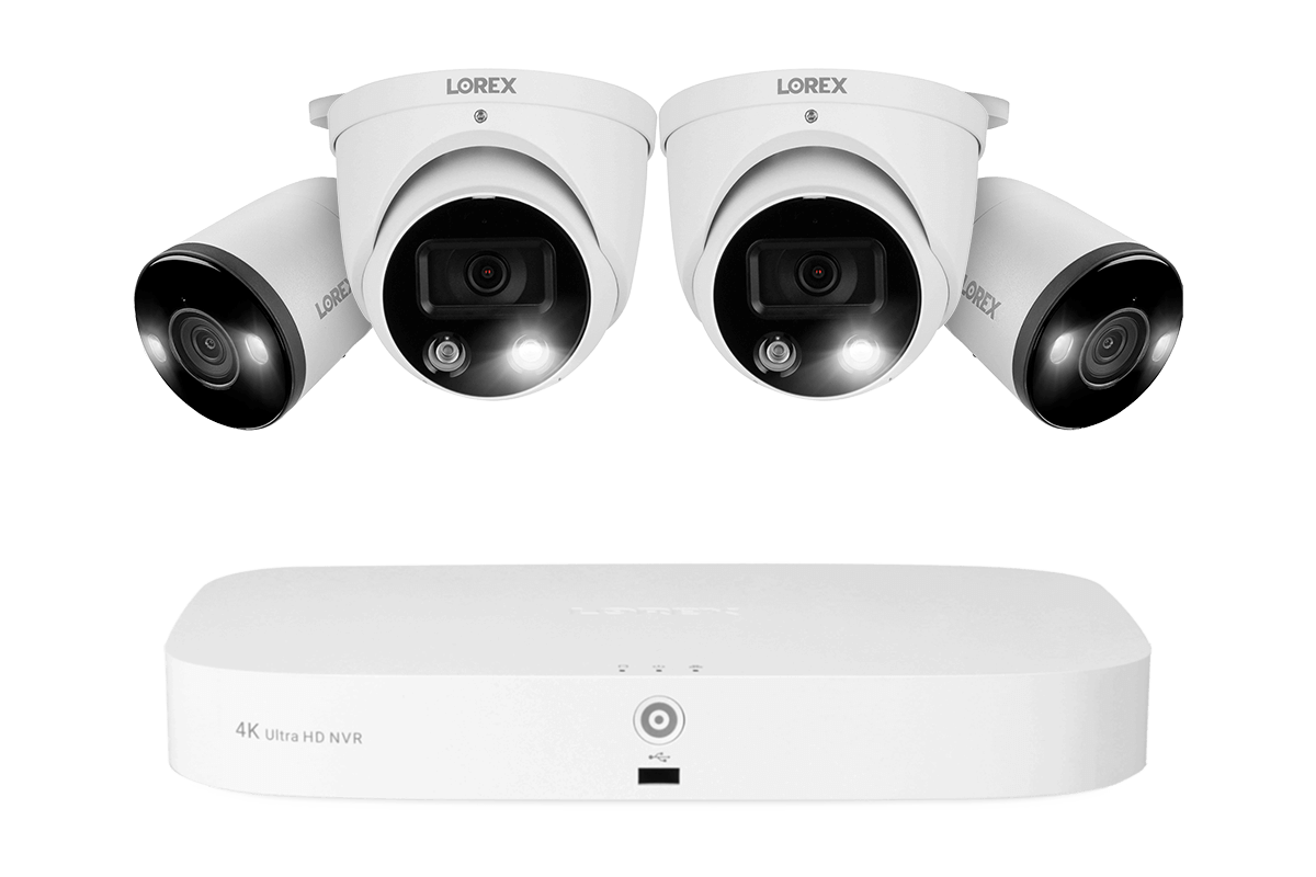 Lorex Fusion 4K 8-Channel 2TB Wired NVR System with Dome and Bullet Smart Deterrence Cameras - Lorex Technology Inc.