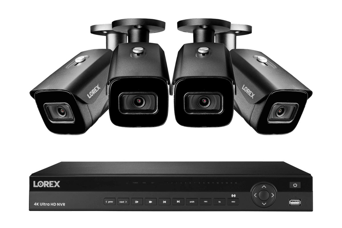 Lorex Nocturnal 3 4K (16 Camera Capable) 4TB NVR System with Smart IP Bullet Security Cameras with Listen-In Audio and 30FPS - Lorex Technology Inc.