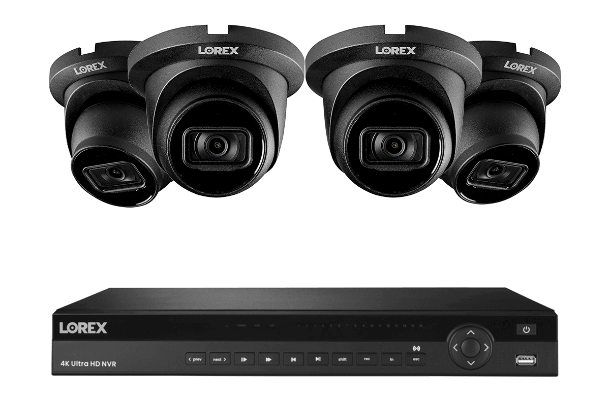 Lorex Nocturnal 3 4K (16 Camera Capable) 4TB NVR System with Smart IP Dome Security Cameras with Listen-In Audio and 30FPS - Lorex Technology Inc.