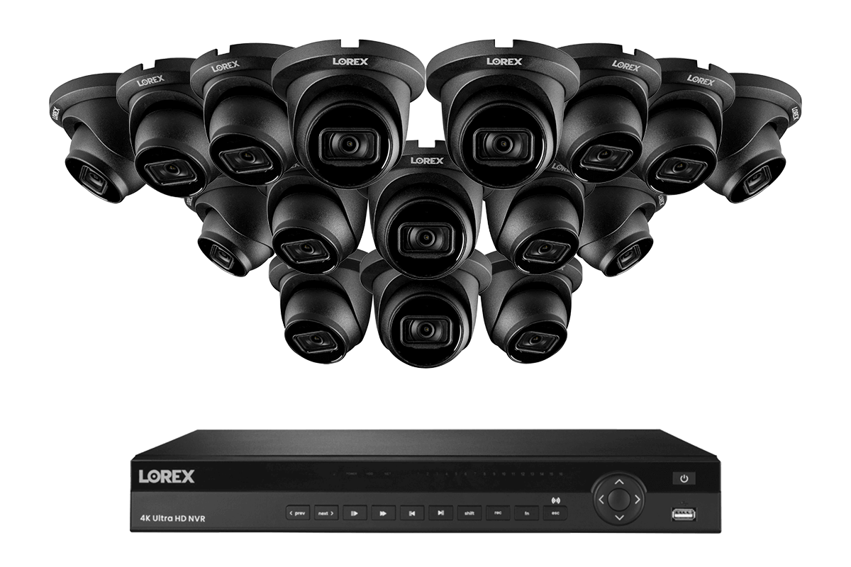 Lorex Nocturnal 3 4K (16 Camera Capable) 4TB NVR System with Smart IP Dome Security Cameras with Listen-In Audio and 30FPS - Lorex Technology Inc.