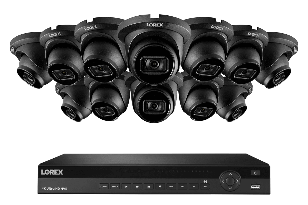Lorex Nocturnal 3 4K (16 Camera Capable) 4TB NVR System with Smart IP Dome Security Cameras with Listen-In Audio and 30FPS - Lorex Technology Inc.