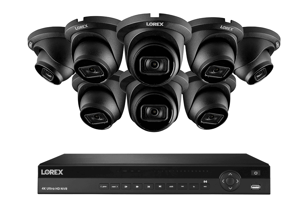 Lorex Nocturnal 3 4K (16 Camera Capable) 4TB NVR System with Smart IP Dome Security Cameras with Listen-In Audio and 30FPS - Lorex Technology Inc.