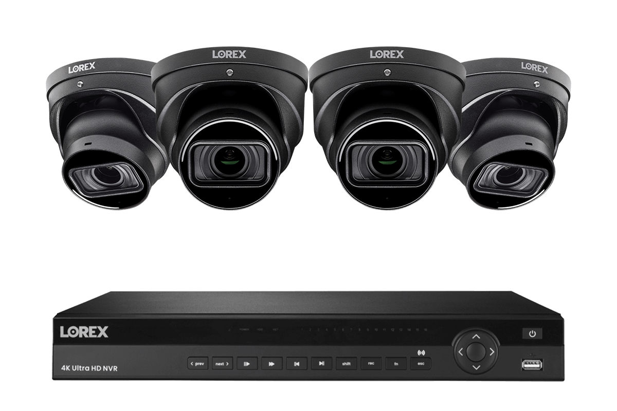 Lorex Nocturnal 3 4K (16 Camera Capable) 4TB Wired NVR System with Smart IP Dome Cameras, 30FPS Recording, Listen-in Audio and Motorized Varifocal Zoom Lenses - Lorex Technology Inc.