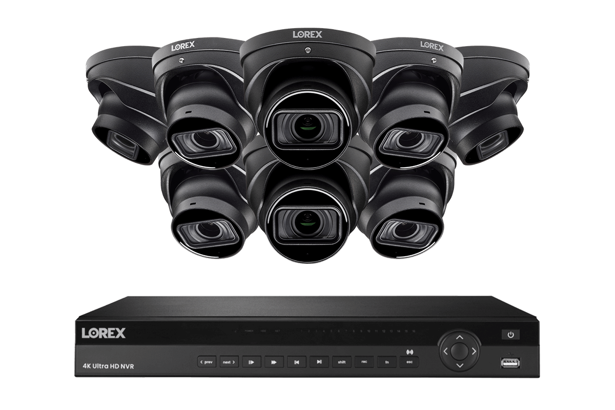 Lorex Nocturnal 3 4K (16 Camera Capable) 4TB Wired NVR System with Smart IP Dome Cameras, 30FPS Recording, Listen-in Audio and Motorized Varifocal Zoom Lenses - Lorex Technology Inc.