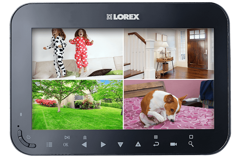 Wireless Video Surveillance System with 7 inch Monitor and 2 or 4 Weather-Resistant Cameras - Lorex Technology Inc.